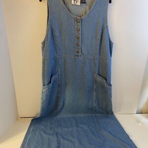 Ty2 original Denim jean maxi dress size 14 Large maxi